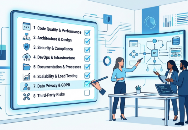 Blog featured image of technical due diligence checklist in progress Blog featured image of technical due diligence checklist in progress