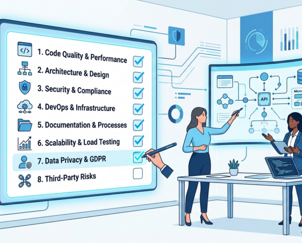 Blog featured image of technical due diligence checklist in progress Blog featured image of technical due diligence checklist in progress